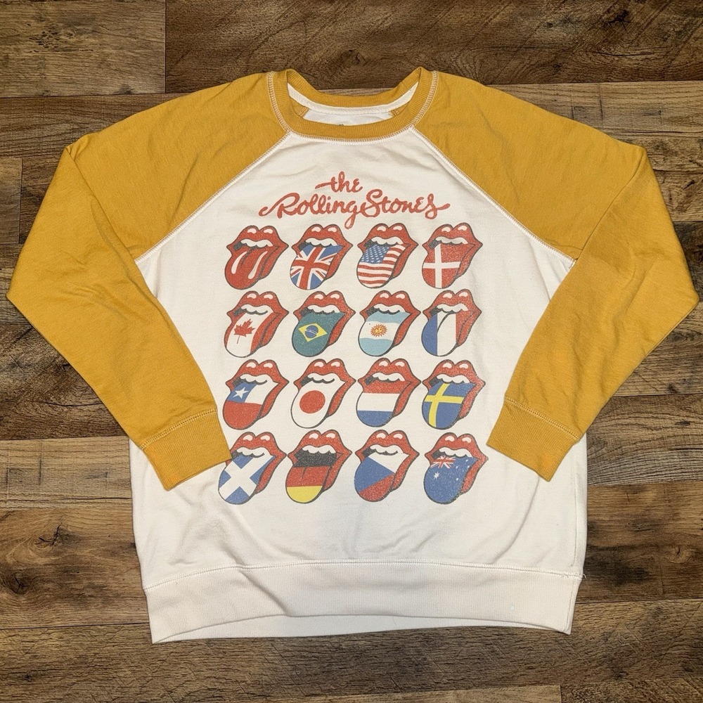American Eagle‎ The Rolling Stones Graphic Intl Lips Women's Crewneck Size Small